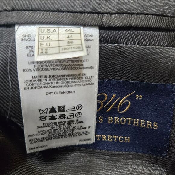 Brooks brothers 346 stretch wool pinstripe blazer size 44L - Picture 13 of 14